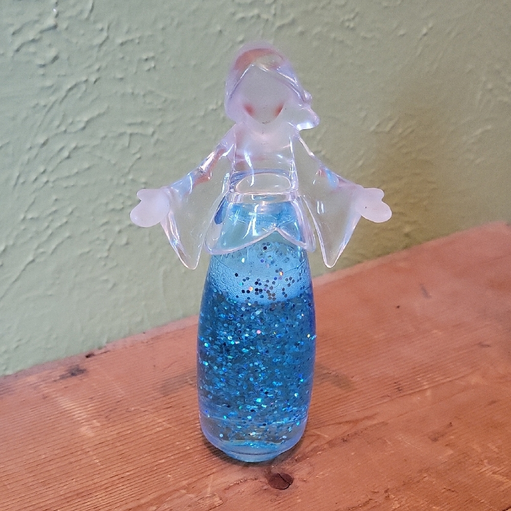 Cute Blue Glitter Angel Figurine
